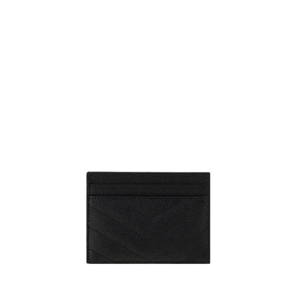 Portefeuille Bos Taurus en cuir de veau noir Saint Laurent