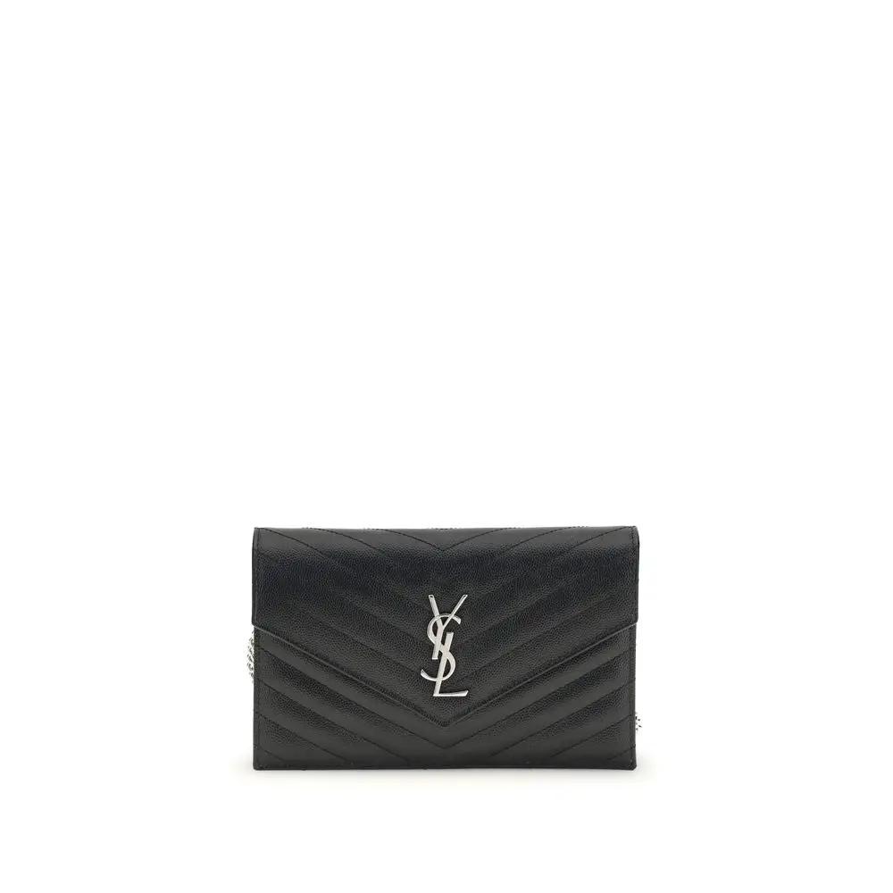 Sac bandoulière Saint Laurent Bos Taurus en cuir de veau noir