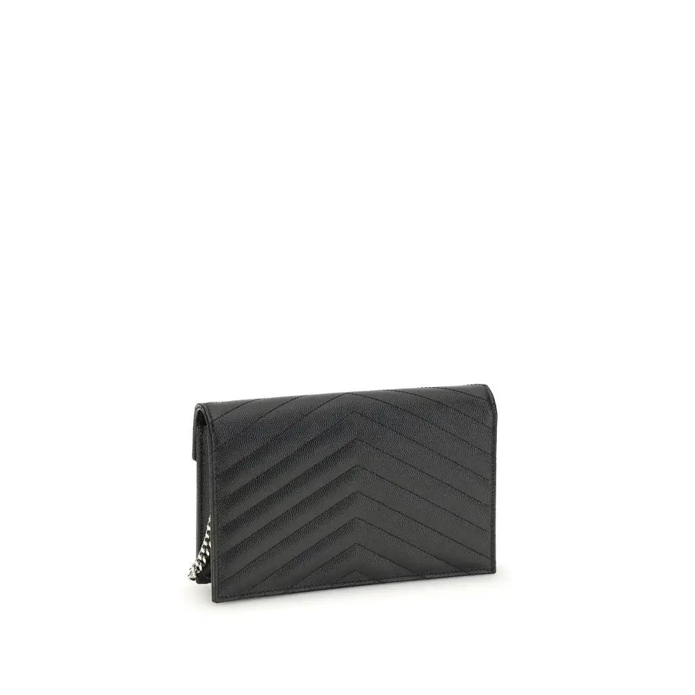 Sac bandoulière Saint Laurent Bos Taurus en cuir de veau noir