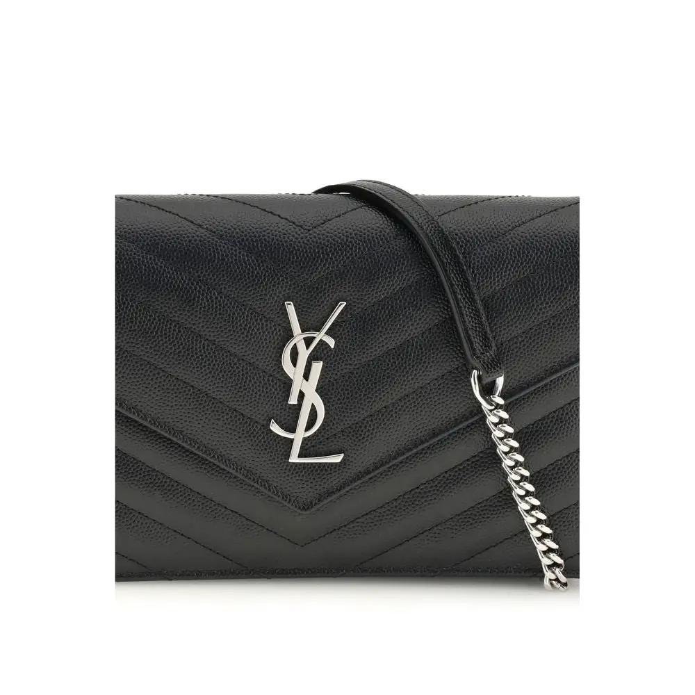 Sac bandoulière Saint Laurent Bos Taurus en cuir de veau noir