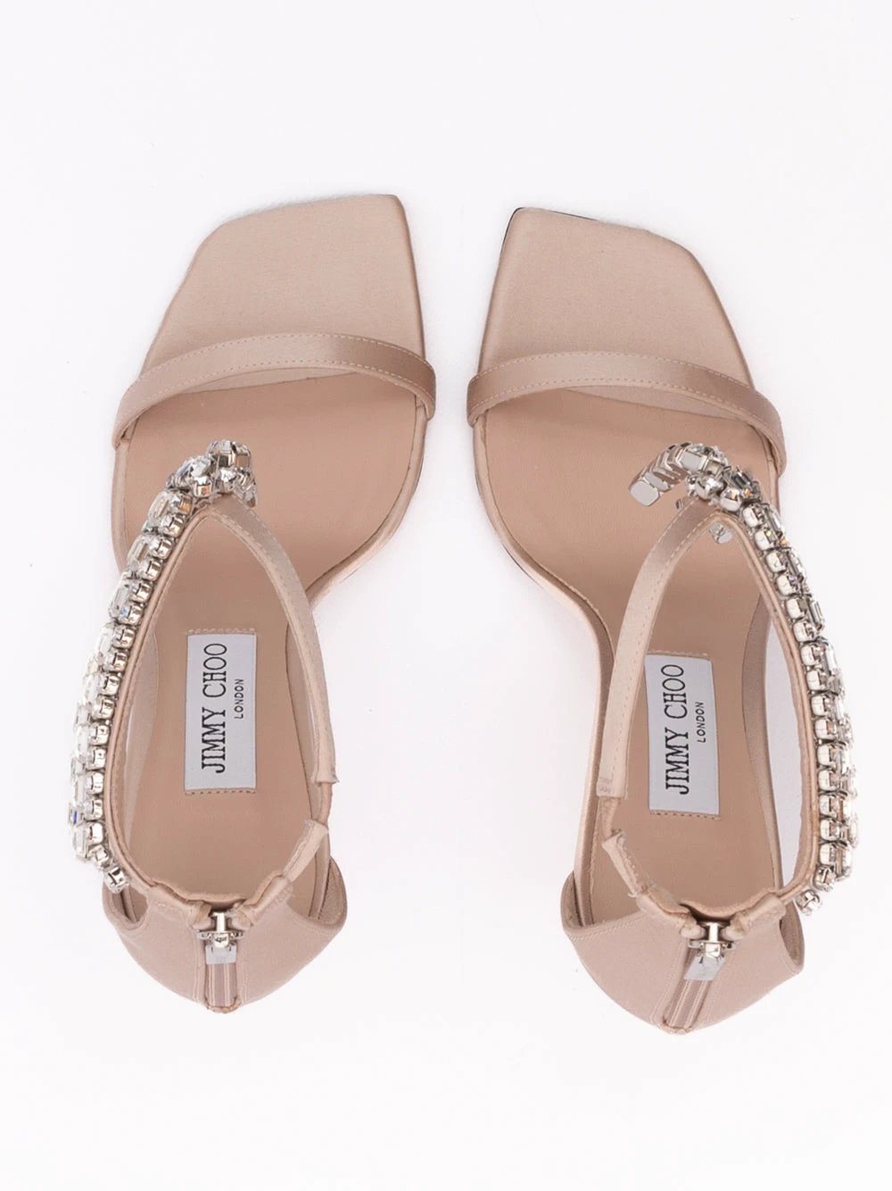 Sandales Jimmy Choo Verity 100 en satin rose poudré