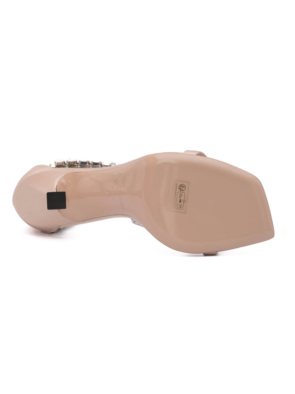 Sandales Jimmy Choo Verity 100 en satin rose poudré