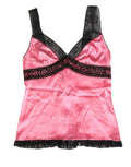 Haut de lingerie Dolce & Gabbana en satin de soie rose avec dentelle