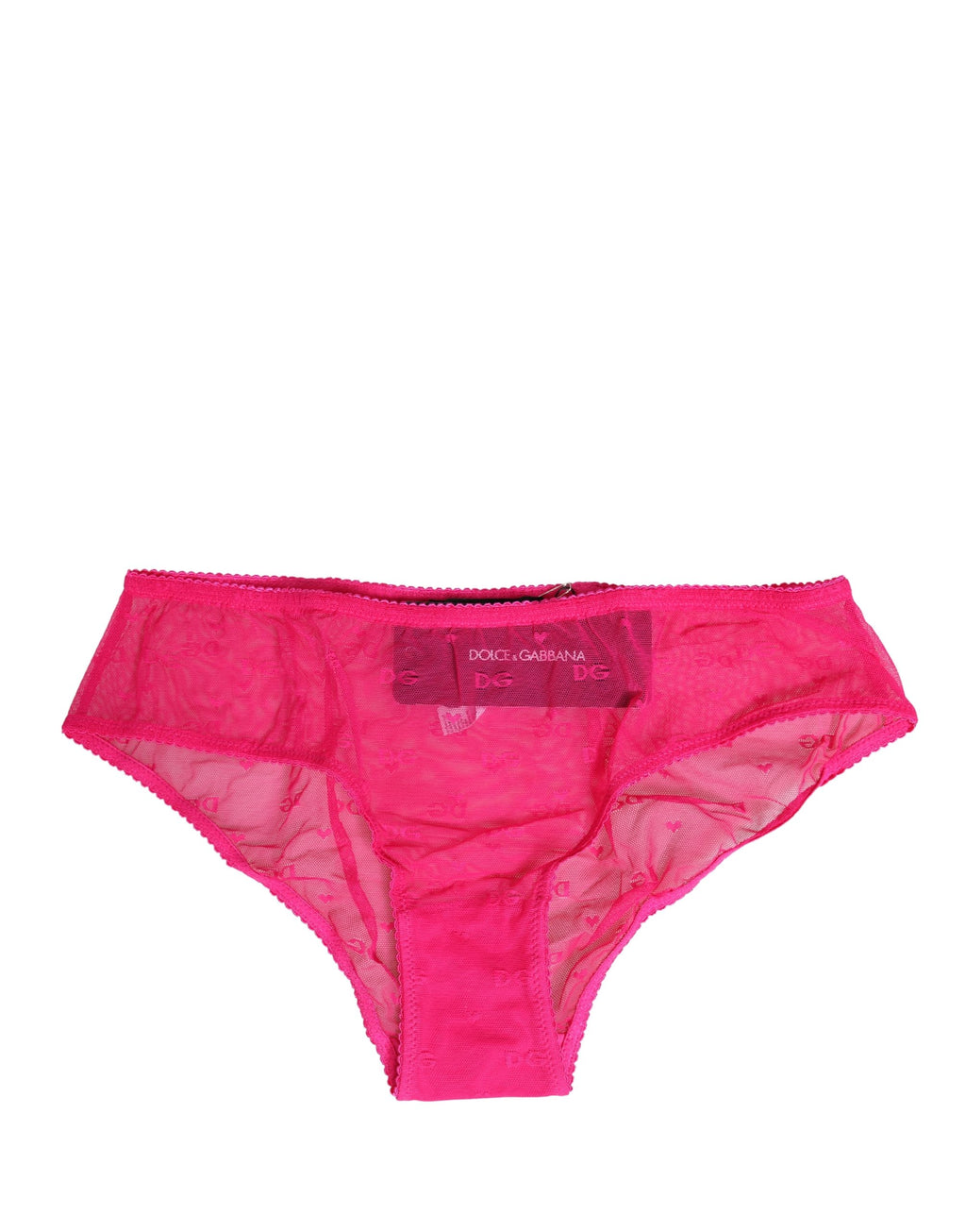 Culotte de lingerie Dolce & Gabbana Cheekini en dentelle rose