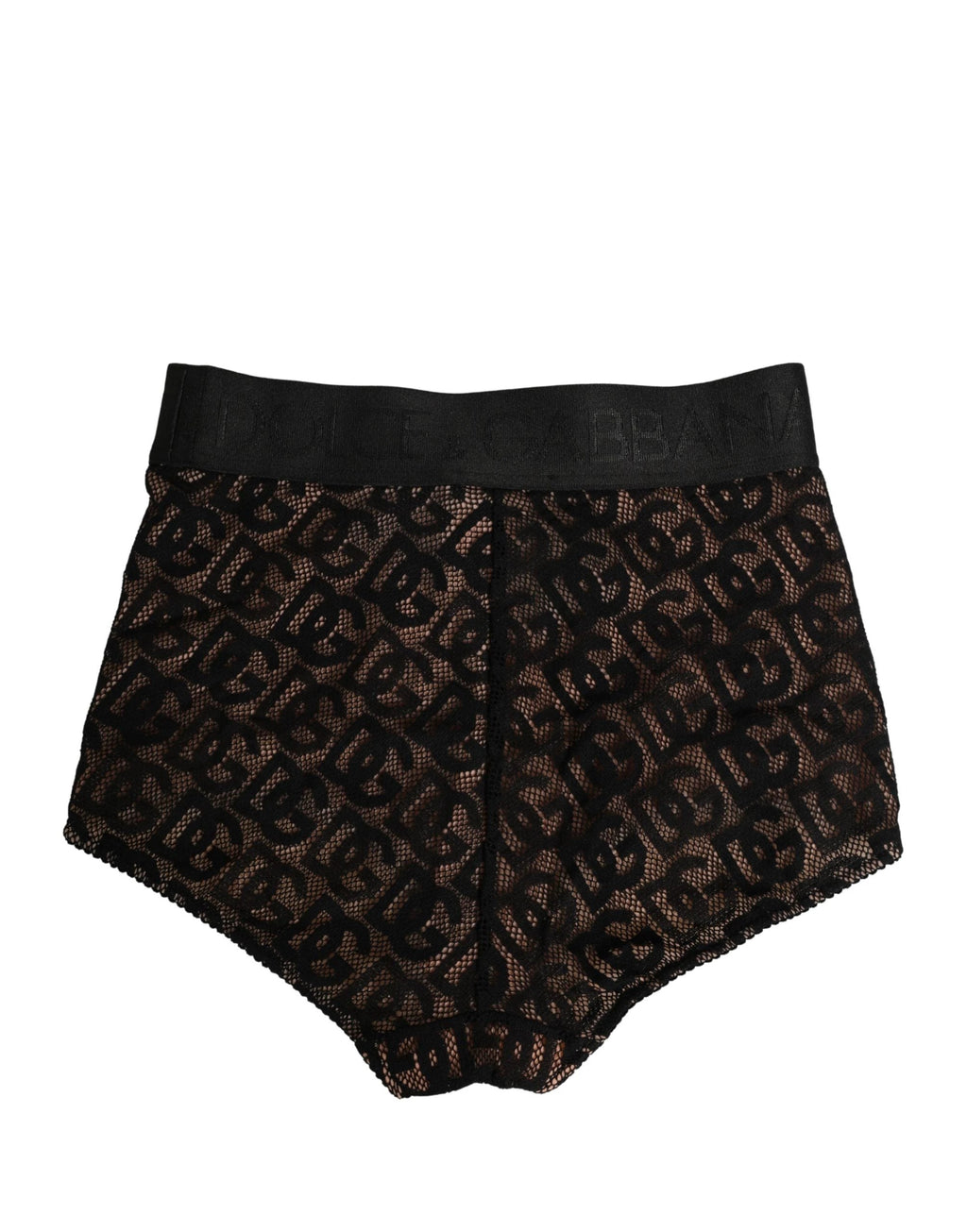 Dolce & Gabbana Black Cotton DG Logo High Waist Girdle Underwear