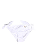 Dolce & Gabbana White Nylon DG Logo Plaque Bikini Bottom Swimwear