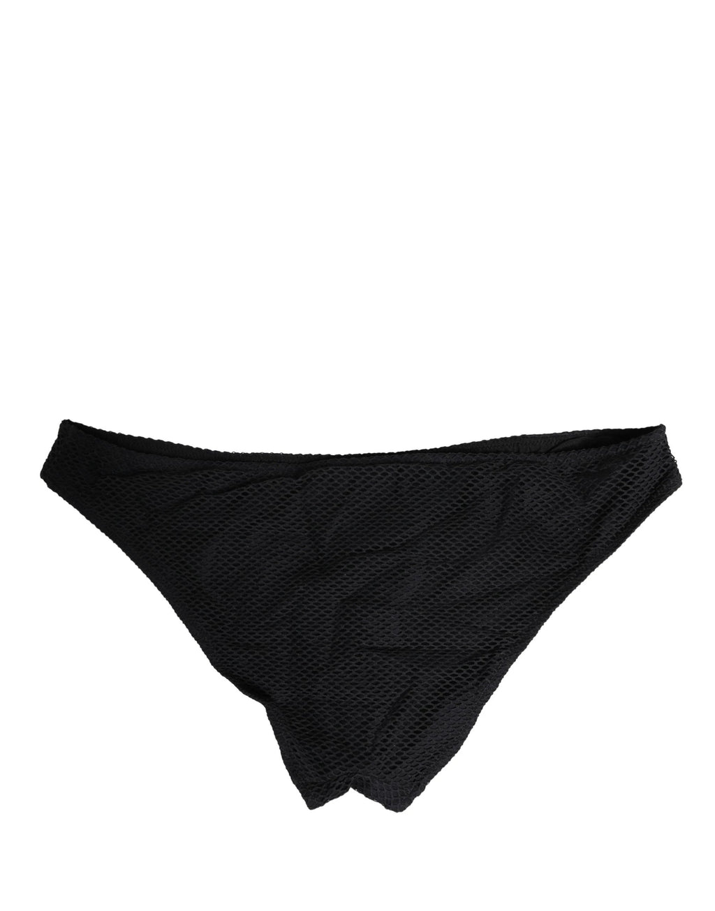 Slip Dolce & Gabbana en nylon noir avec logo DG et plaque, coupe classique