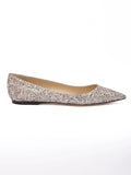 Ballerines Jimmy Choo Alina en tissu à paillettes or rose