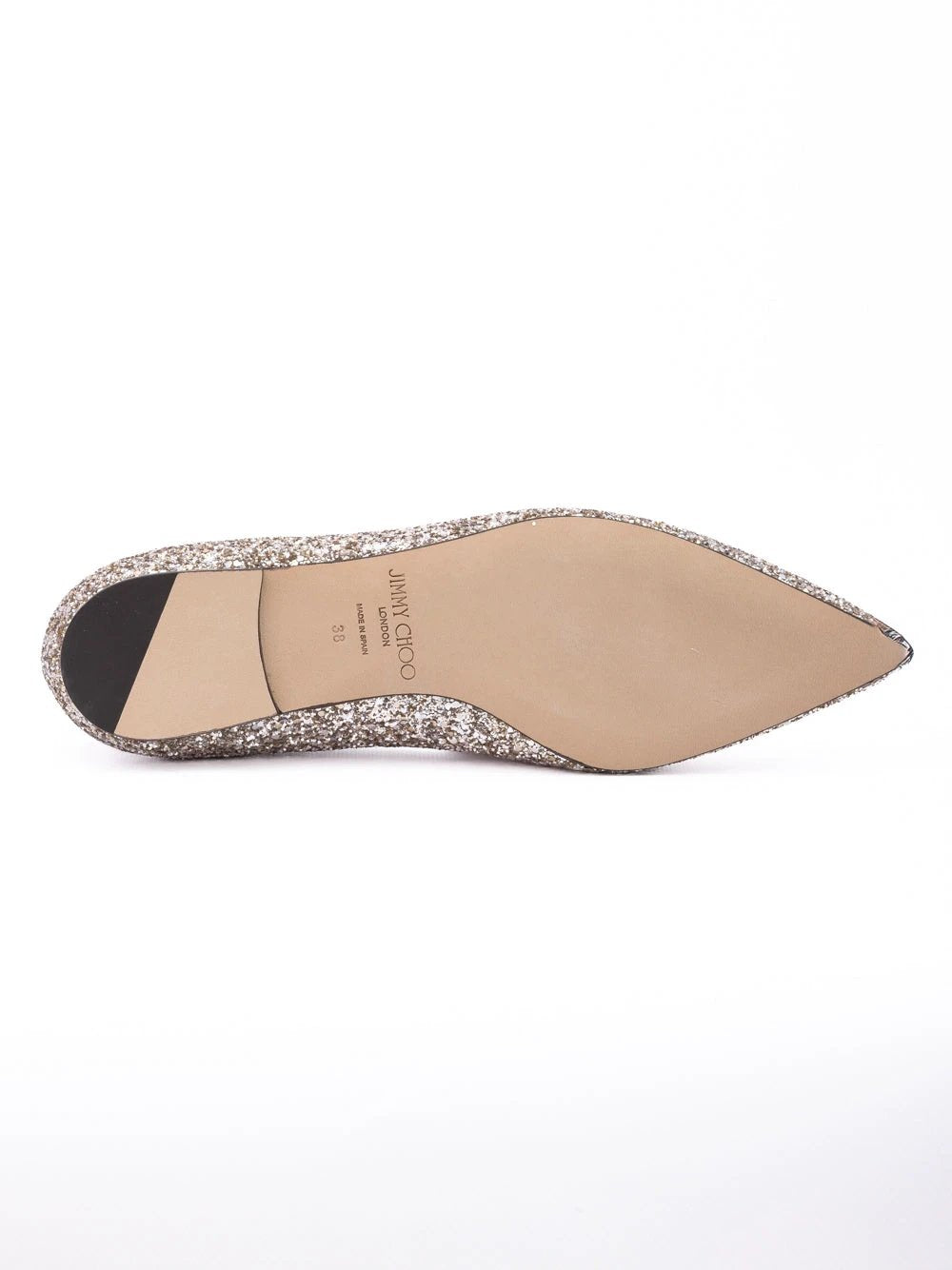 Ballerines Jimmy Choo Alina en tissu à paillettes or rose