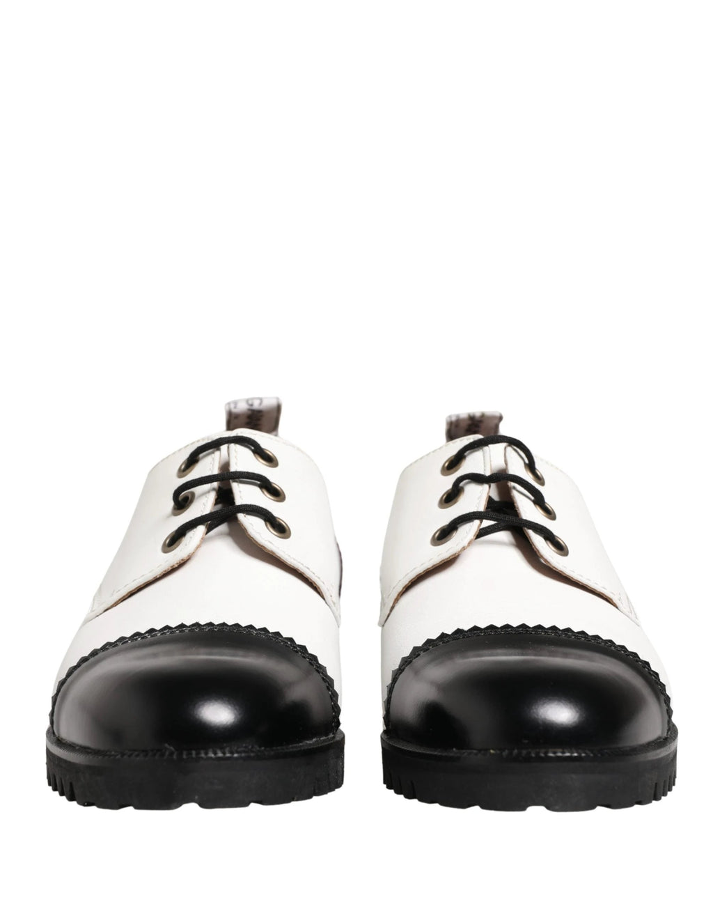 Chaussures Richelieu en Cuir Noir et Blanc Cesare Paciotti