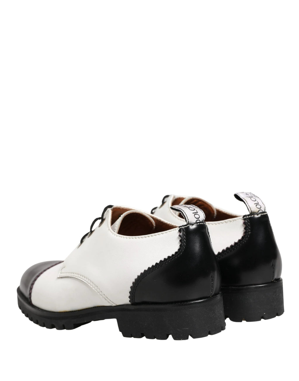 Chaussures Richelieu en Cuir Noir et Blanc Cesare Paciotti