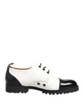 Chaussures Richelieu en Cuir Noir et Blanc Cesare Paciotti