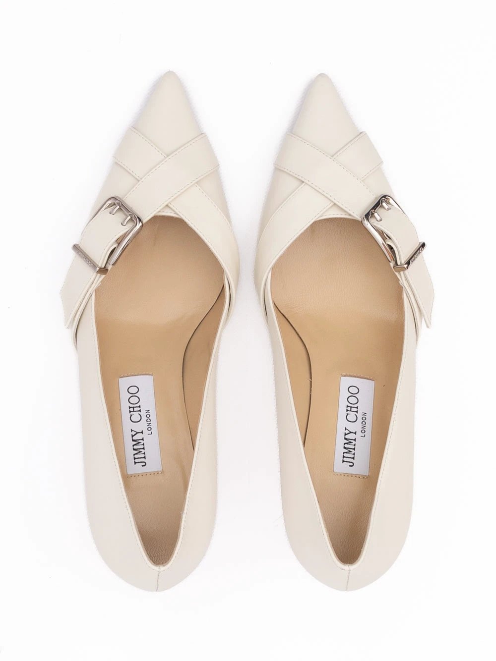 Escarpins Jimmy Choo Alix 60 en cuir de veau laiteux
