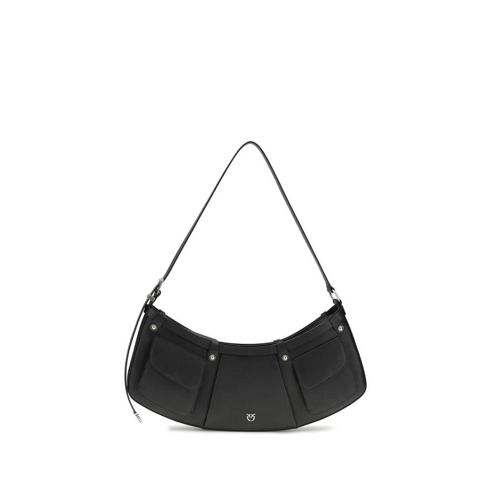 Sac bandoulière PINKO Bos Taurus en cuir de veau noir