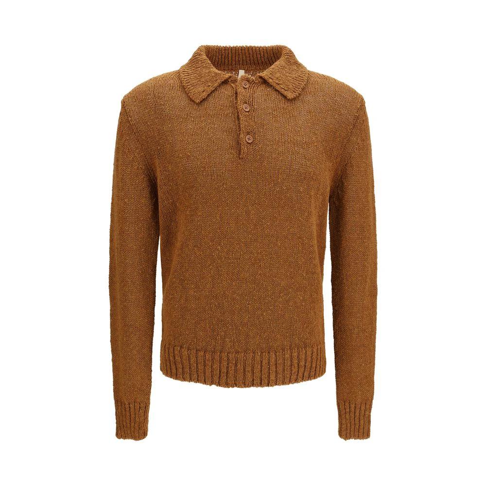 Polo en coton marron tournesol