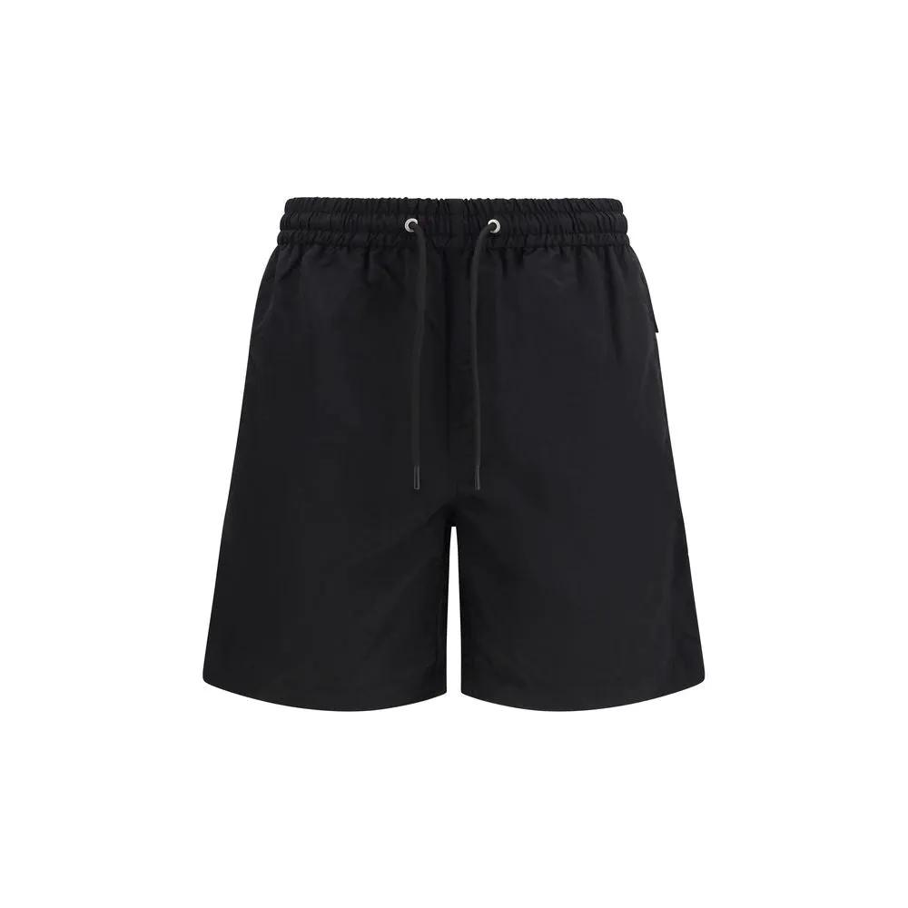 Short Bermuda en nylon noir tournesol