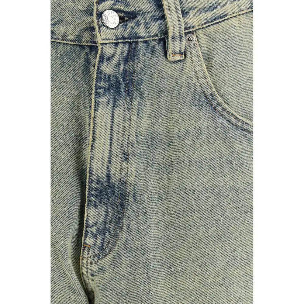 Sunflower Blue Cotton Bermuda Shorts