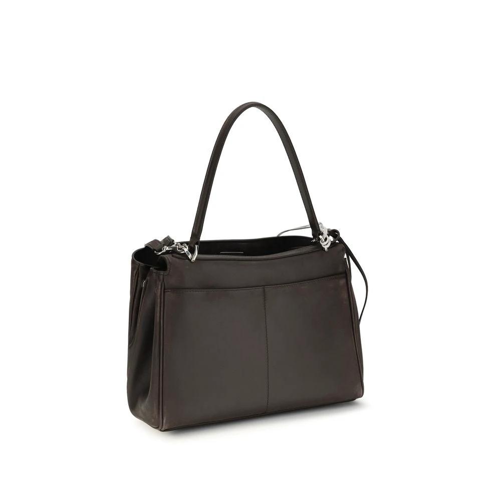 Sac bandoulière Balenciaga Bos Taurus en cuir de veau marron
