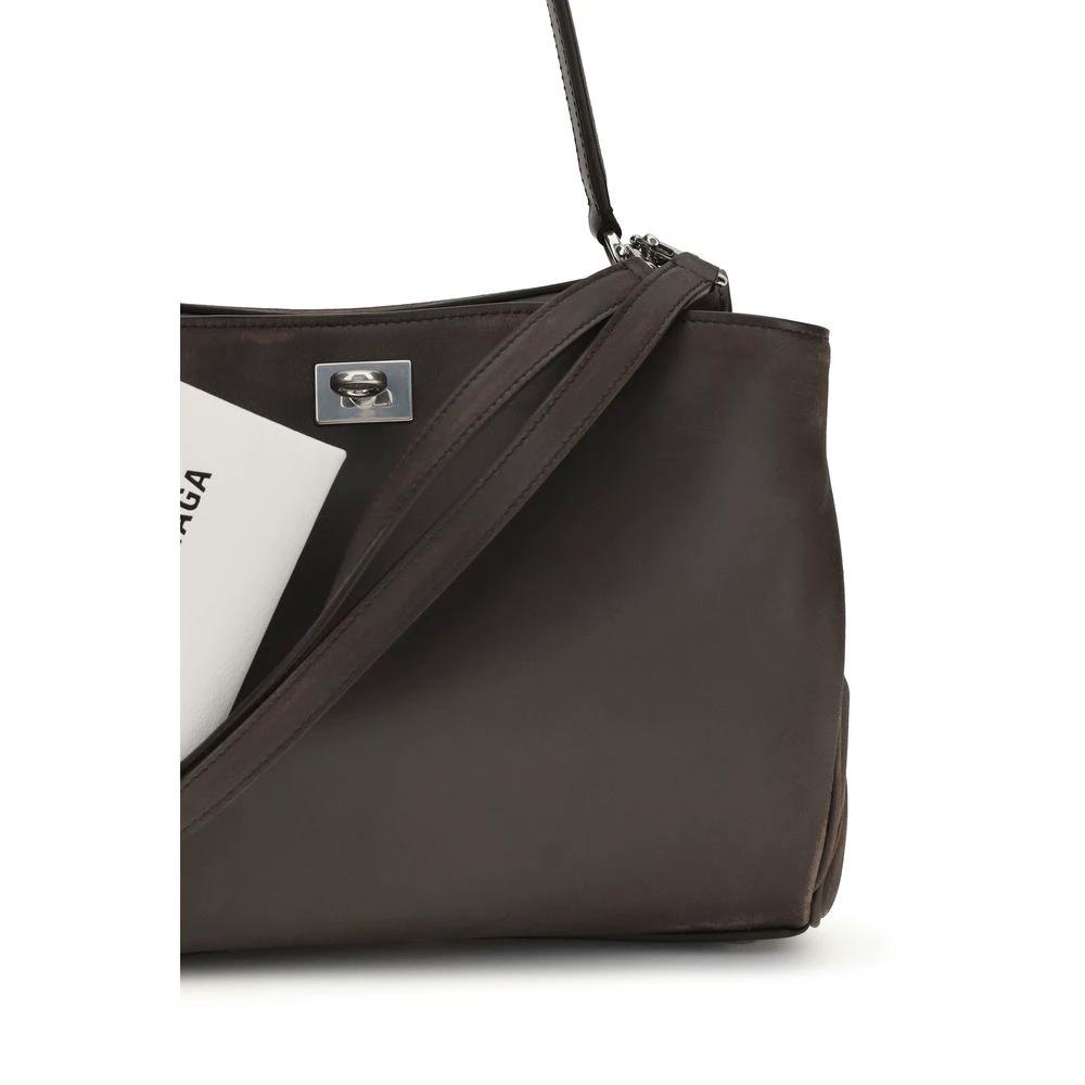 Sac bandoulière Balenciaga Bos Taurus en cuir de veau marron