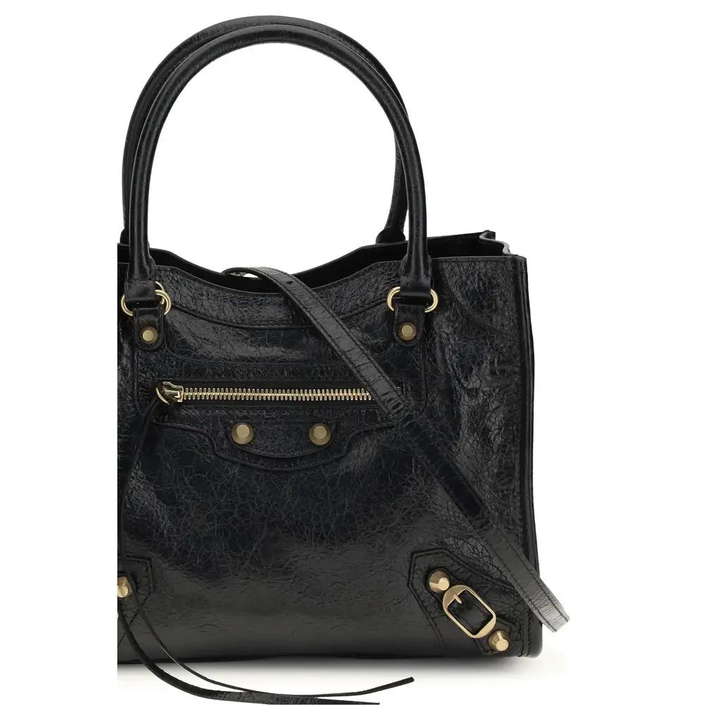 Balenciaga Black Lamb Ovis Aries Aries Shoulder Bag