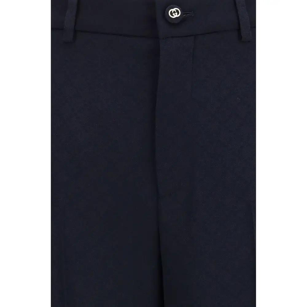 Pantalon décontracté Gucci en viscose bleue