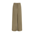 Pantalon décontracté en lin beige Giorgio Armani