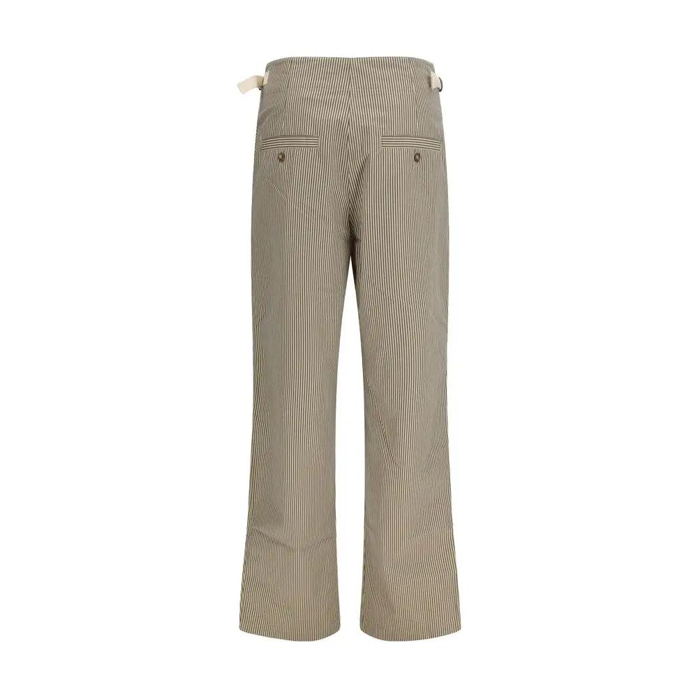 Pantalon décontracté en coton beige Marant Étoile
