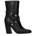 Bottines Versace en cuir noir