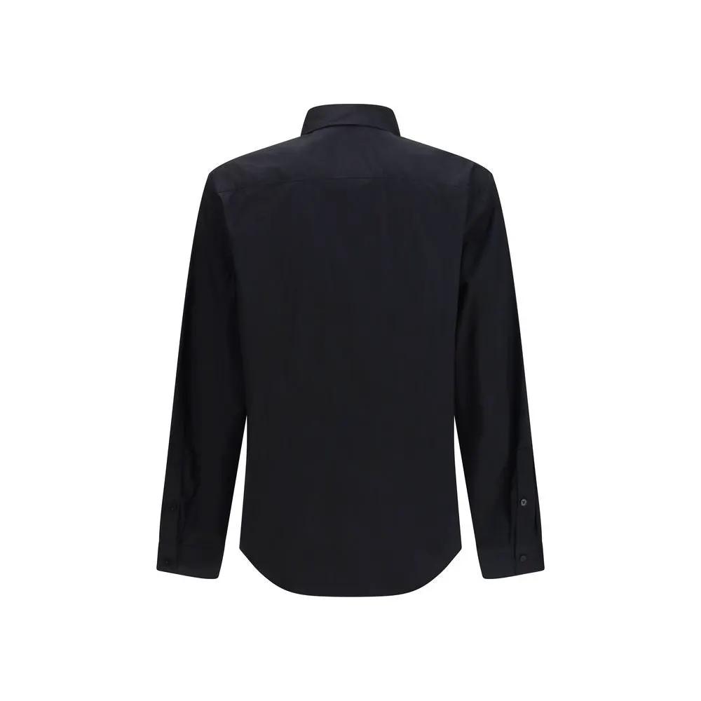 Chemise habillée en coton noir Versace Jeans