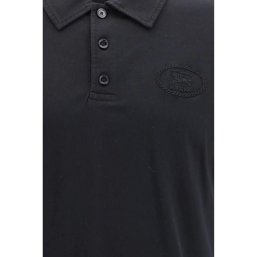 Burberry Blue Cotton Polo Shirt