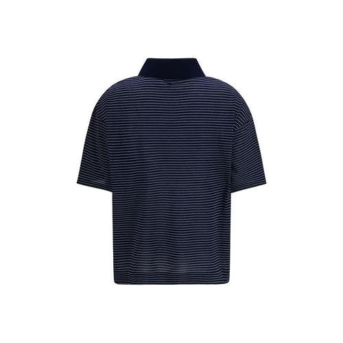 Polo en coton bleu Ami Paris