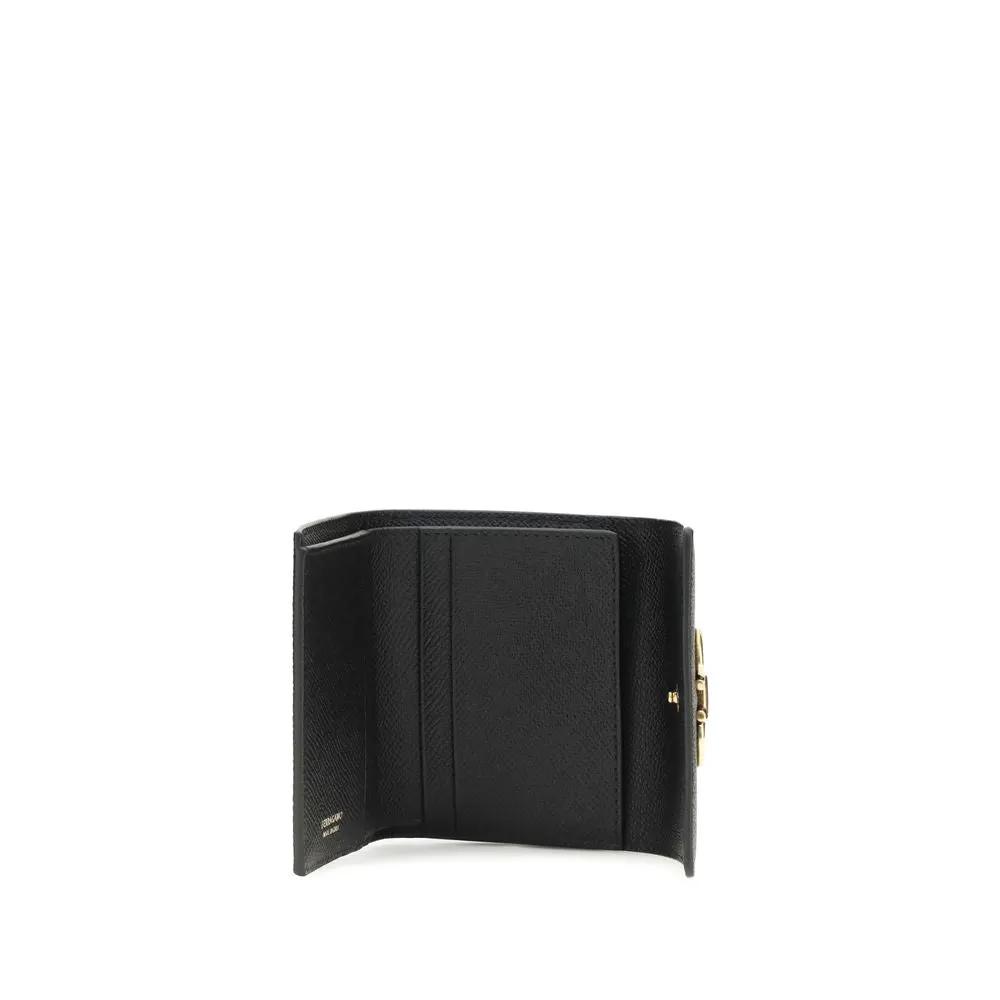 Portefeuille Ferragamo Bos Taurus en cuir de veau noir