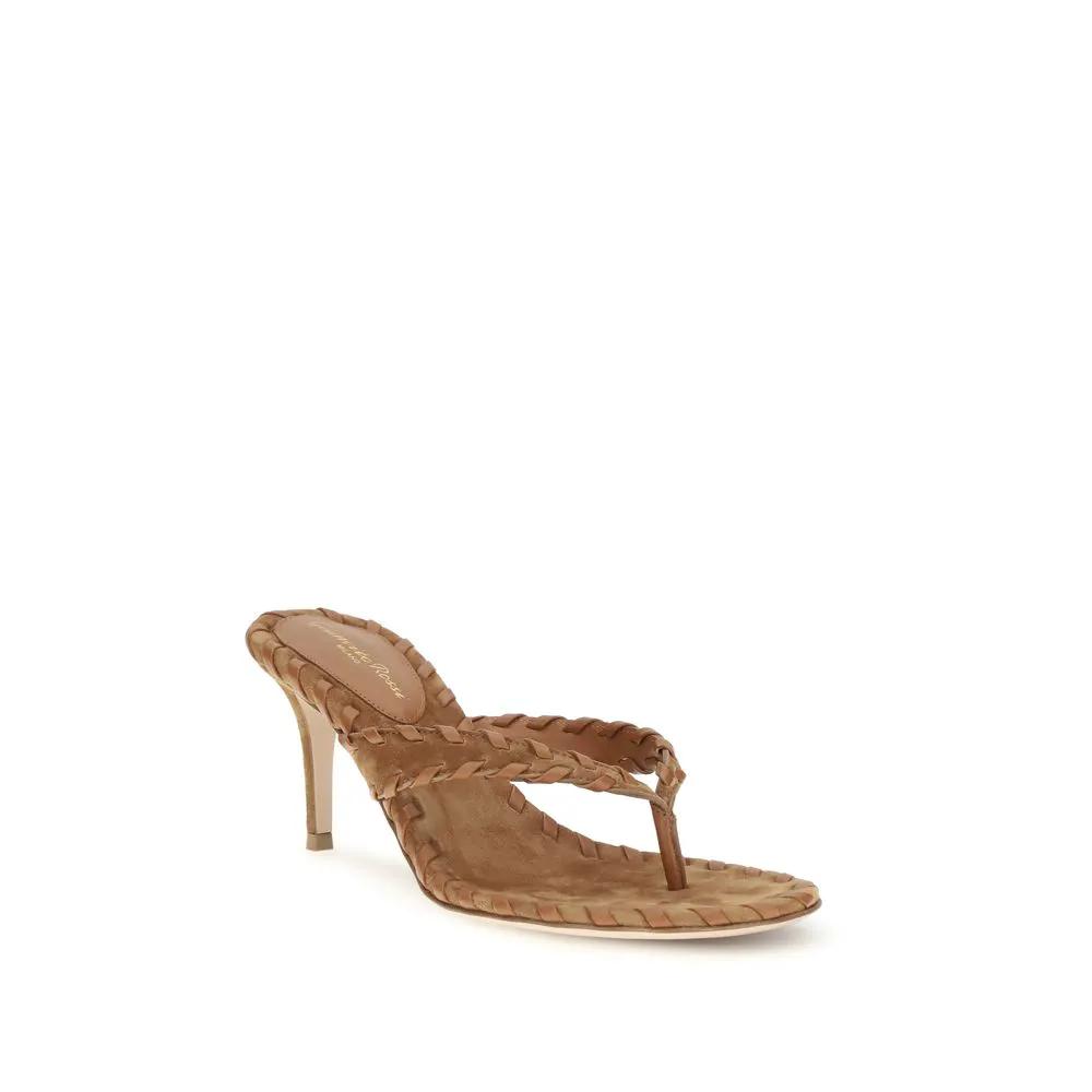 Gianvito Rossi Gianvito Rossi Beige Calf Leather Bos Taurus Stiletto Heel Sandals