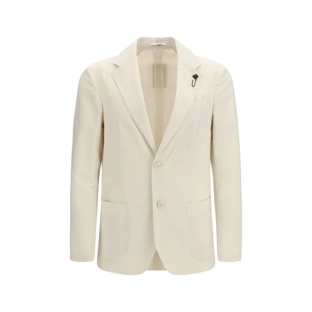 Blazer en coton blanc Lardini