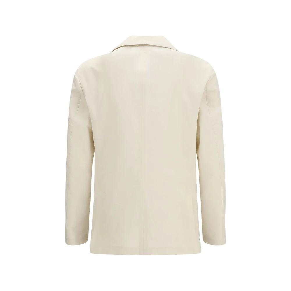 Blazer en coton blanc Lardini