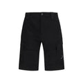 C.P. Company Black Cotton Bermuda Shorts