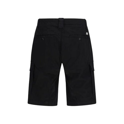 C.P. Company Black Cotton Bermuda Shorts