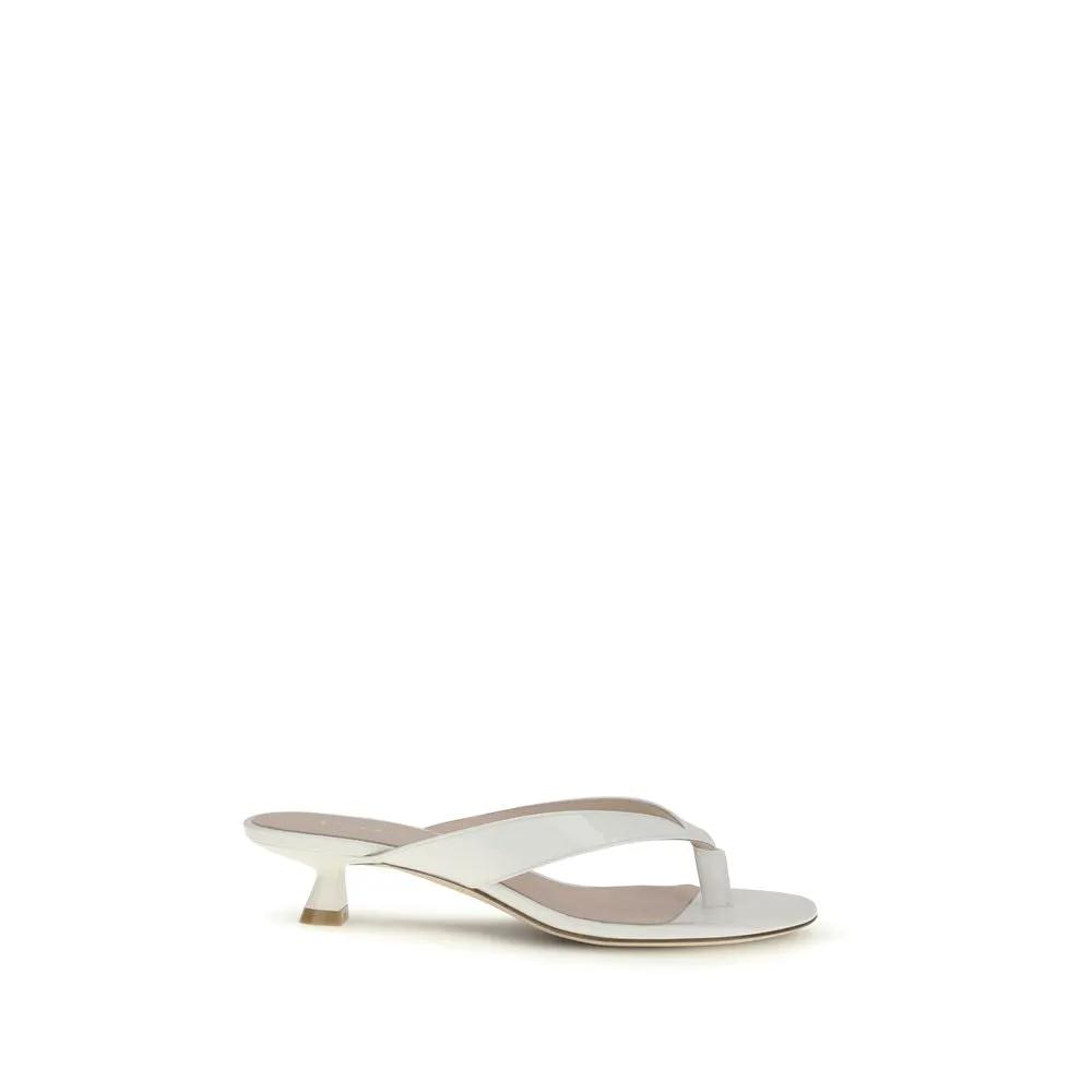 Sandales Bos Taurus en cuir de veau blanc Stuart Weitzman