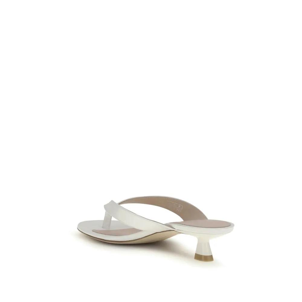 Sandales Bos Taurus en cuir de veau blanc Stuart Weitzman