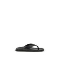 Stuart Weitzman Black Calf Leather Bos Taurus Flip-Flop Sandals