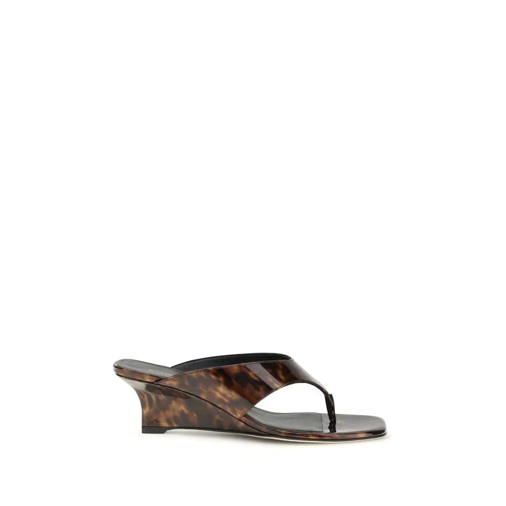 Stuart Weitzman Stuart Weitzman Multicolor Calf Leather Bos Taurus Wedge Sandals