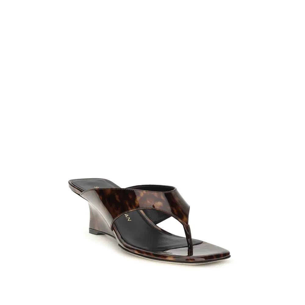 Stuart Weitzman Stuart Weitzman Multicolor Calf Leather Bos Taurus Wedge Sandals