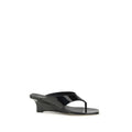 Sandales compensées Bos Taurus en cuir de veau noir Stuart Weitzman