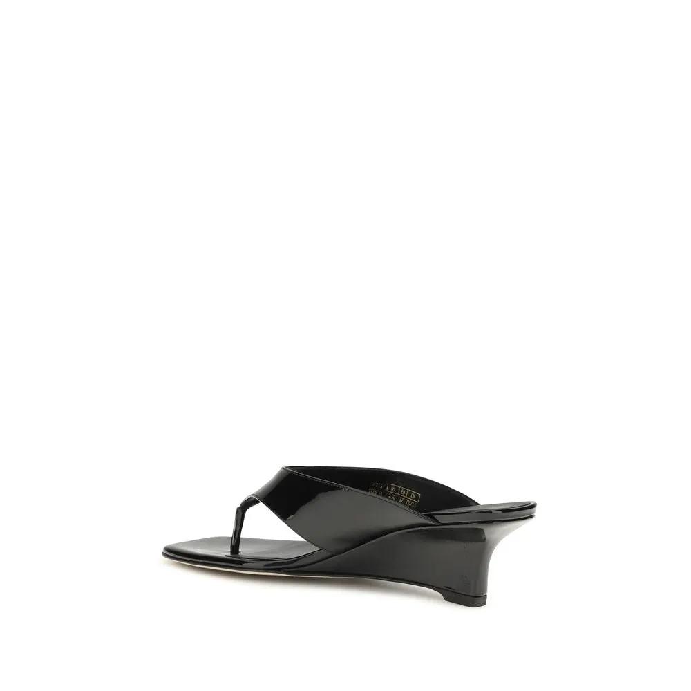 Sandales compensées Bos Taurus en cuir de veau noir Stuart Weitzman