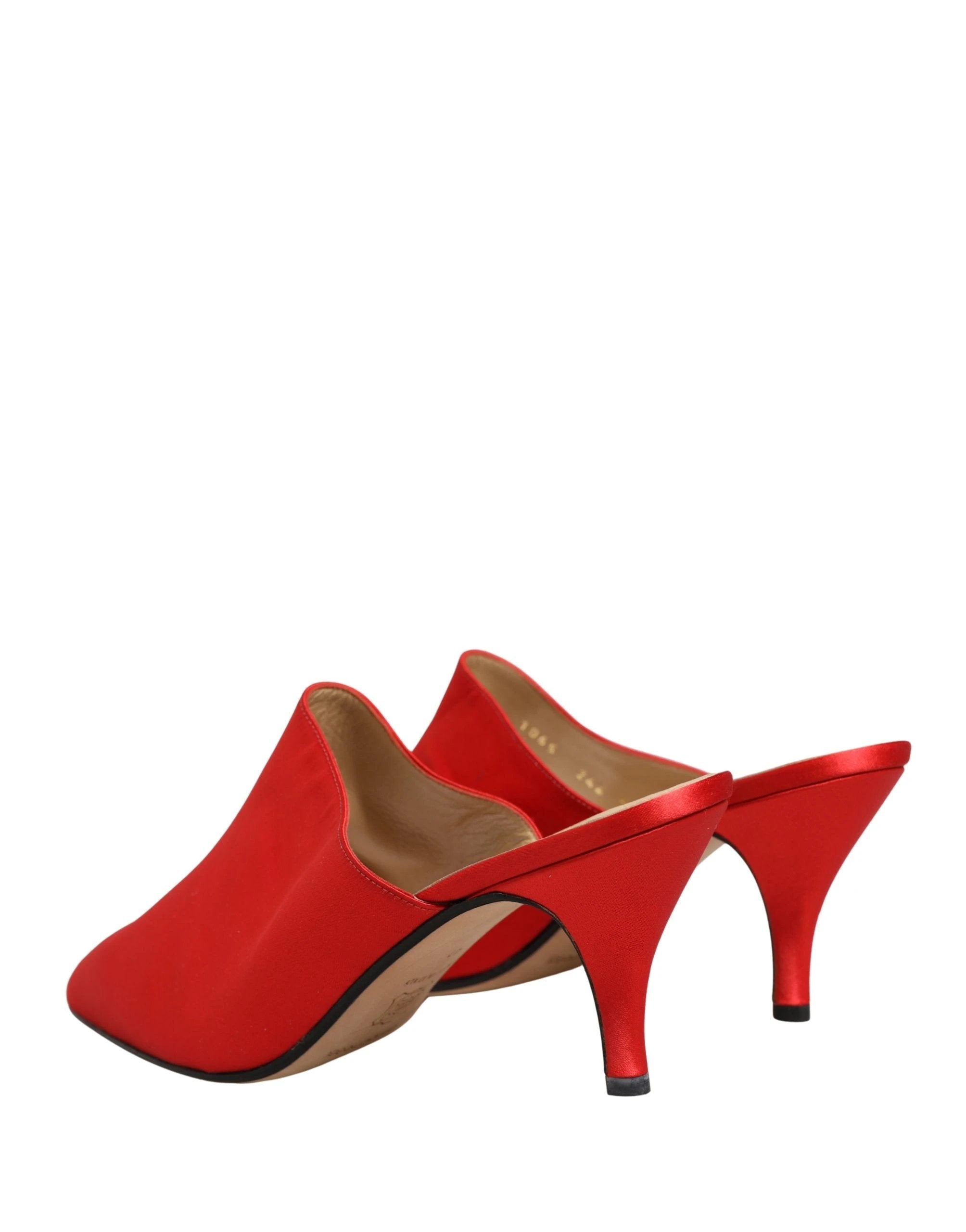 Chaussures mules à talons en daim rouge Dolce & Gabbana