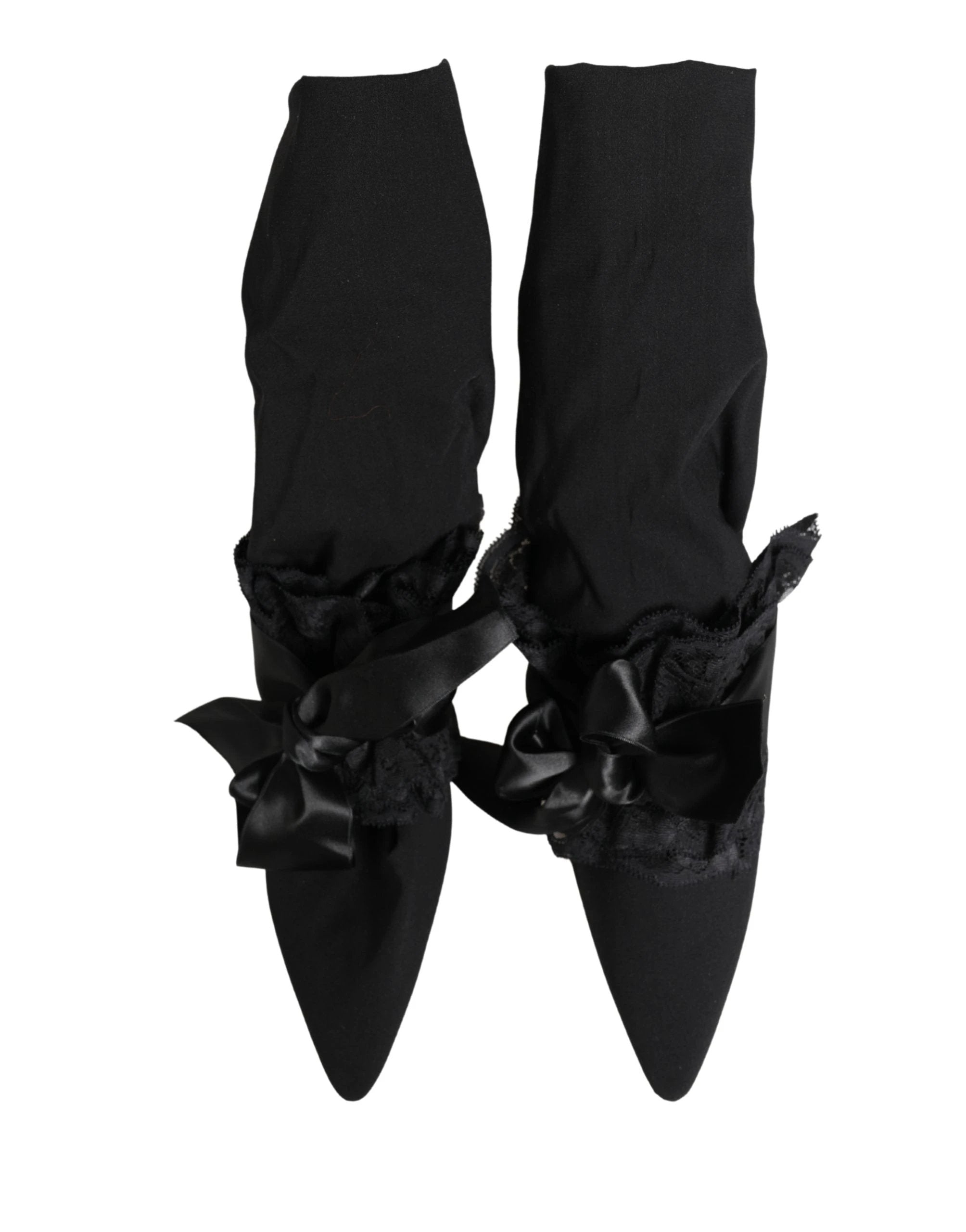 Bottes mi-mollet en daim noir Dolce & Gabbana