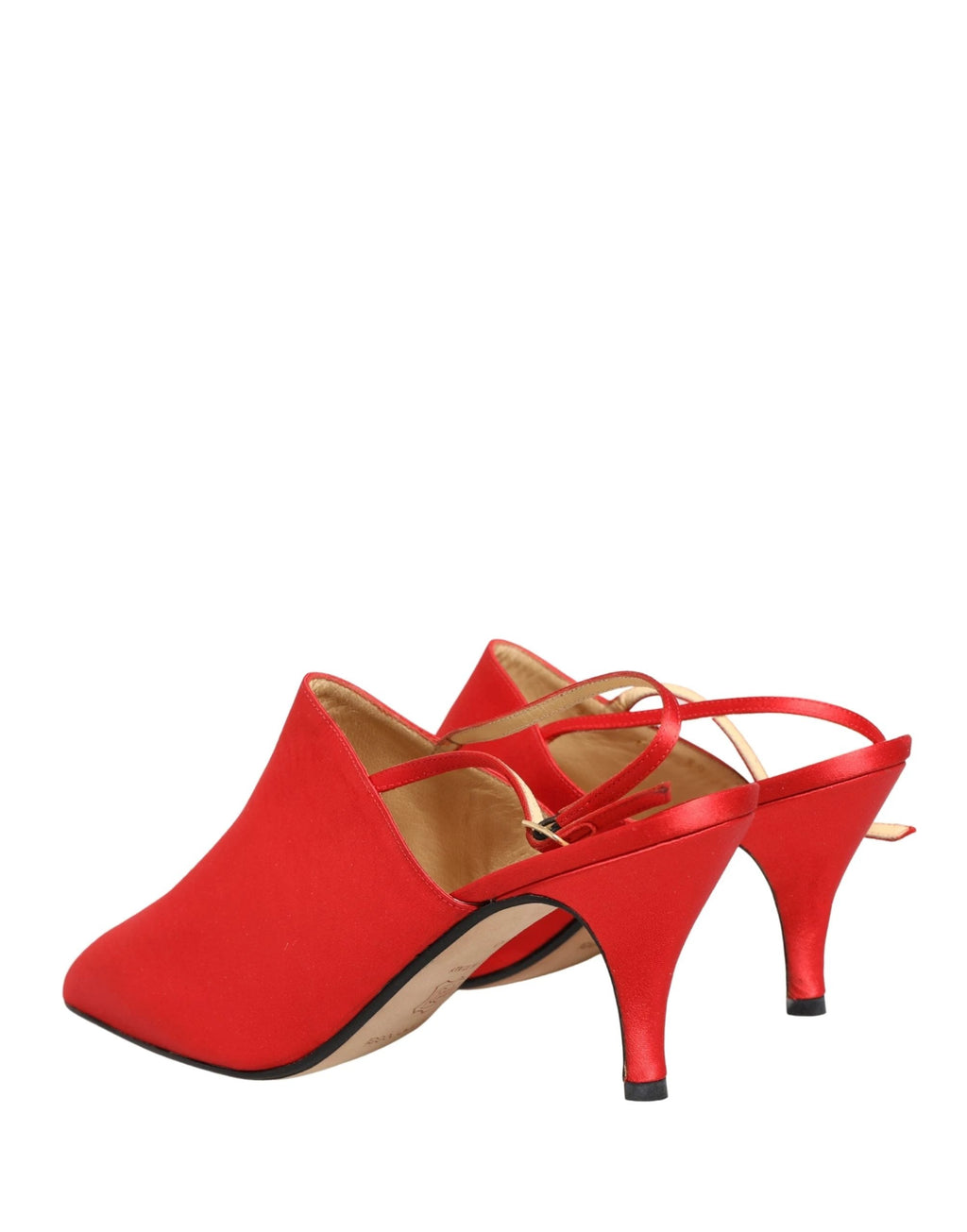 Chaussures slingback à talon en daim rouge Dolce & Gabbana
