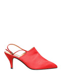 Chaussures slingback à talon en daim rouge Dolce & Gabbana