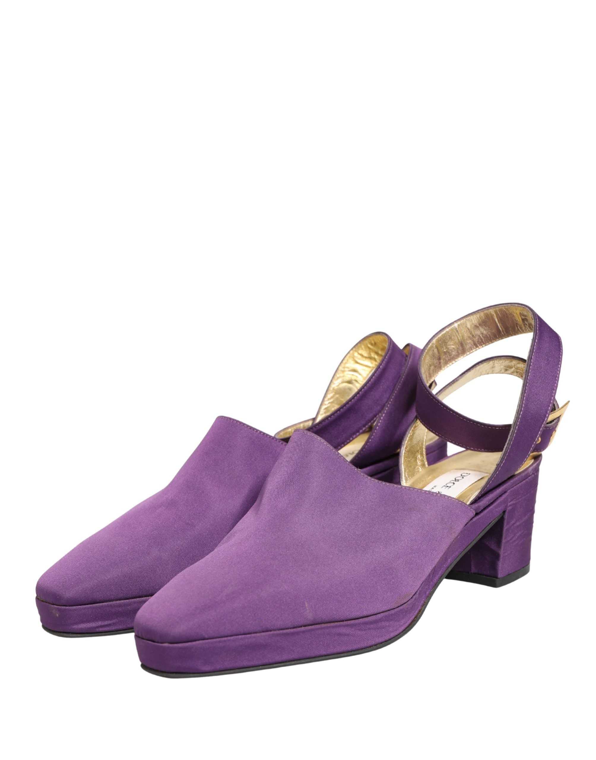 Chaussures Sandales en Daim Violet Dolce & Gabbana
