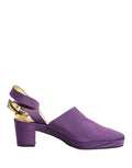 Chaussures Sandales en Daim Violet Dolce & Gabbana